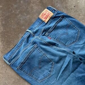 Levis 541 Ocean Blue Wash Y2K Straight Leg Denim Blue Jeans Workwear School